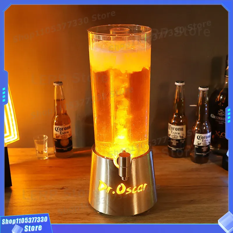 Beer Wine Up - 3L LED 조명 맥주 디스펜서 배럴,