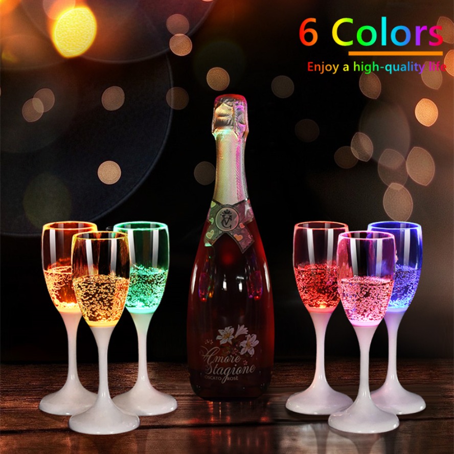 Beer Wine Up - 6색 LED 자동 점멸 컵, 멀티