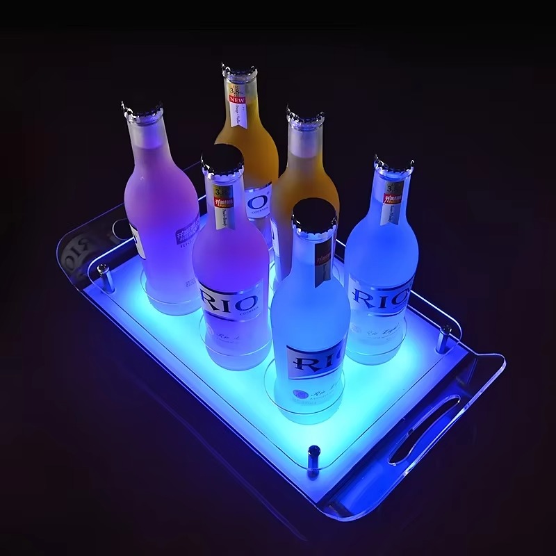 맞춤형 아크릴 LED 조명 서빙 트레이 컬러 글로우 플 - Beer Wine Up 리뷰 및 가격