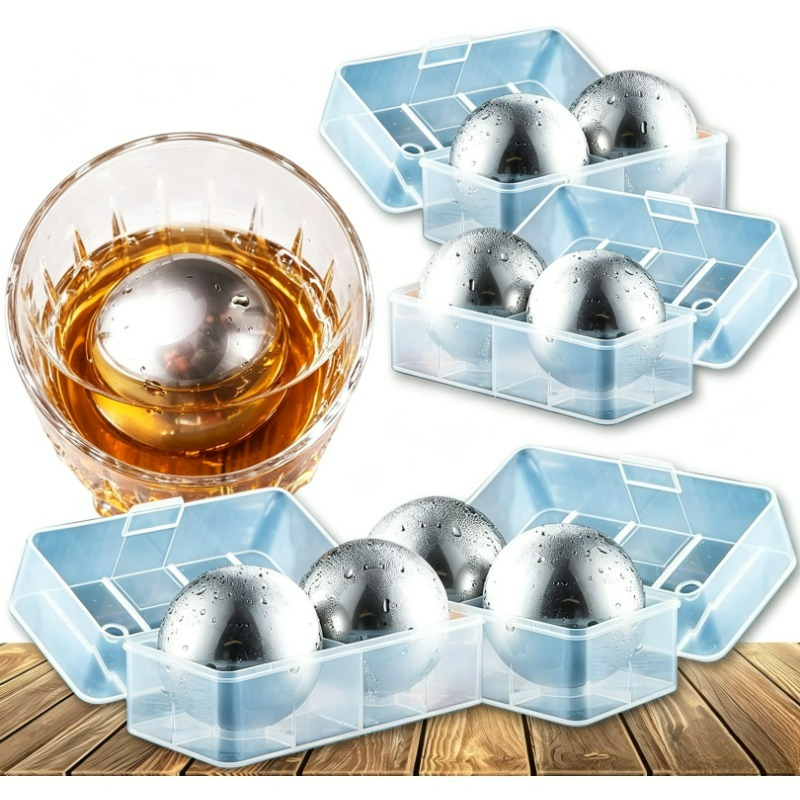 위스키 스톤 선물 세트 4-8개, 재사용 가능한 금속  - Whiskey Stone Set 리뷰 및 가격