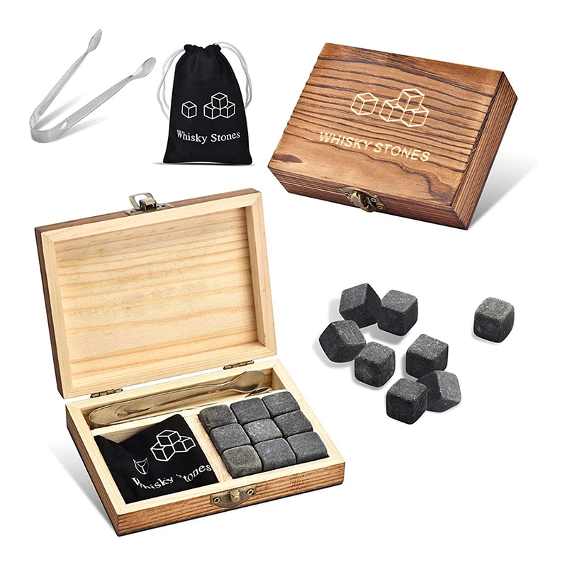 위스키 스톤 선물 세트 9개 천연 화강암 위스키 칠링  - Whiskey Stone Set 리뷰 및 가격