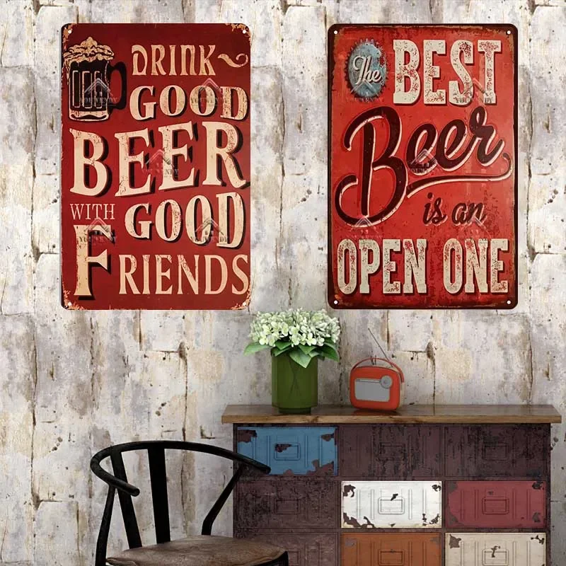 바 펍 사인 장식 재미있는 문구 맥주 건배 메탈 틴 사 - Beer And Wine Quote 리뷰 및 가격