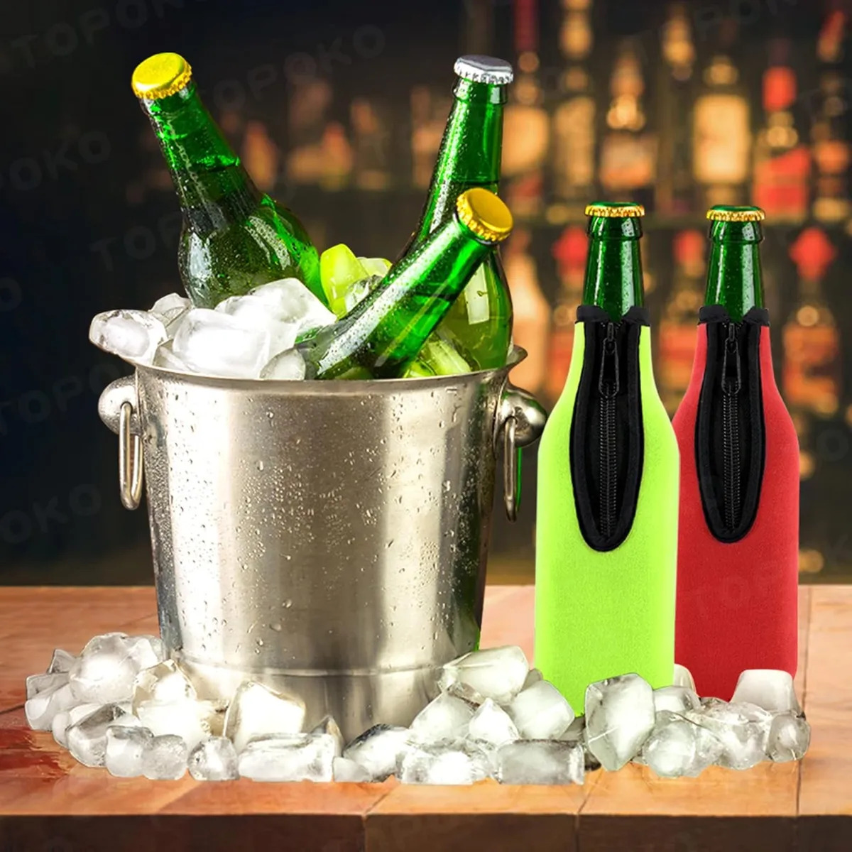 맥주병 보온 슬리브 6색 세트, 지퍼형 병 커버. 맥주 - Beer Wine Up 리뷰 및 가격