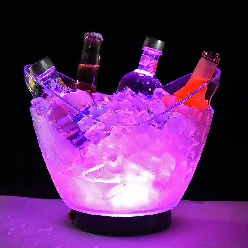 투명 LED 발광 아이스 큐브 보관 버킷, 배럴 바,  - Beer Wine Up 리뷰 및 가격
